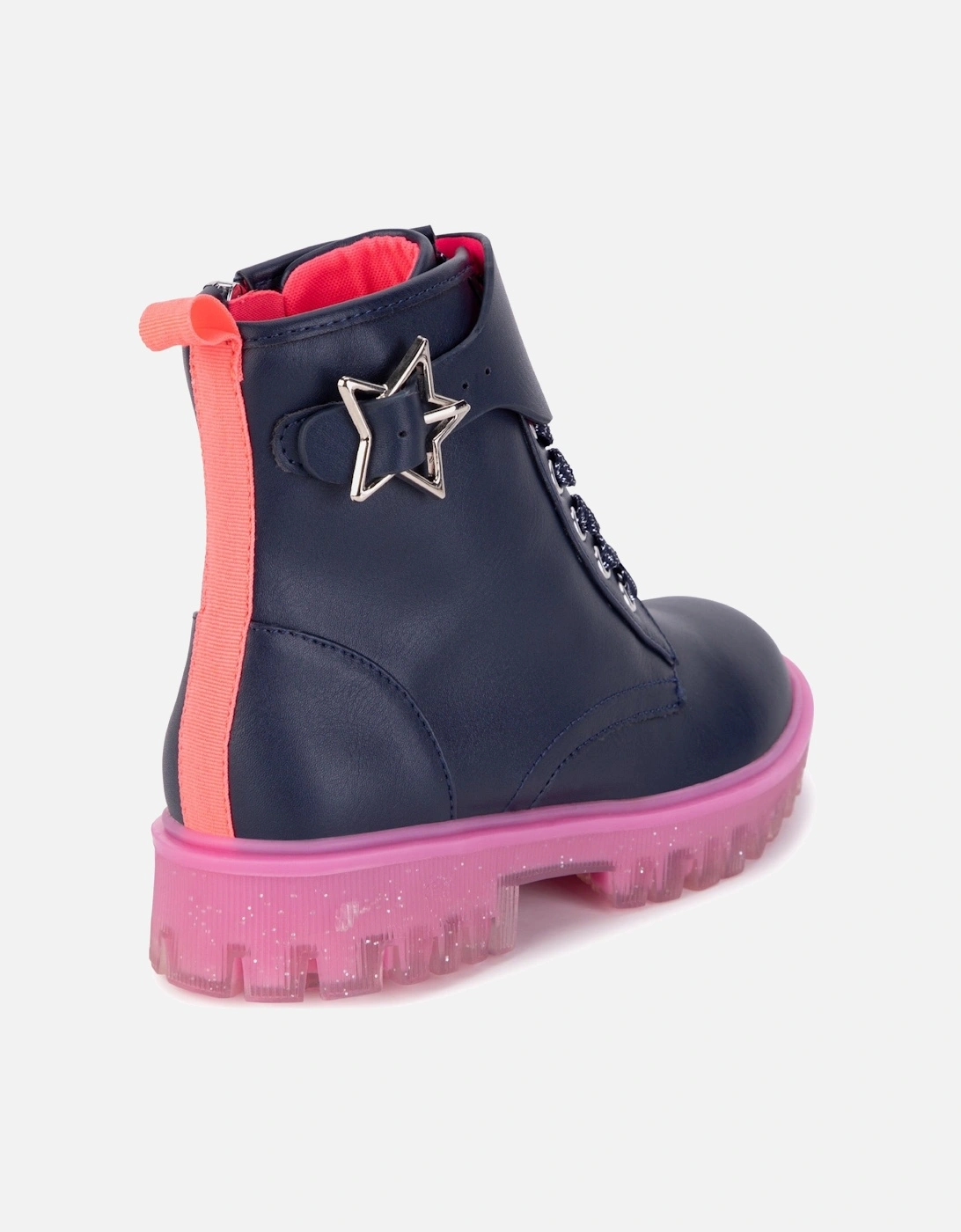 Navy and Pink Boots