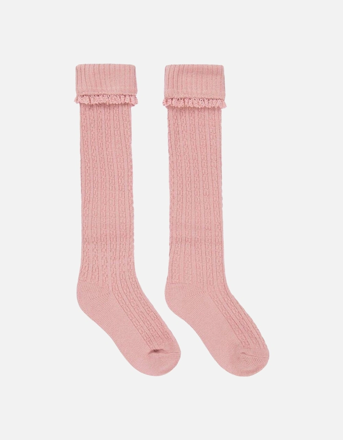 Pink Ribbed Knee Socks, 3 of 2