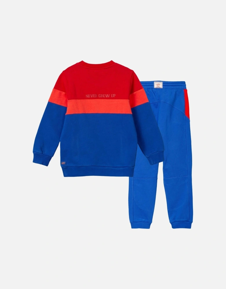 Cobalt and Red Colourblock Tracksuit