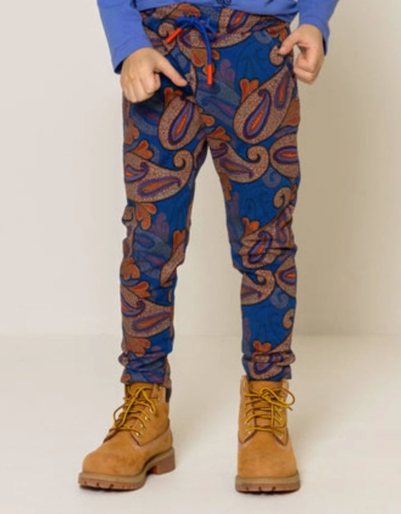 Navy Paisley Print Tracksuit