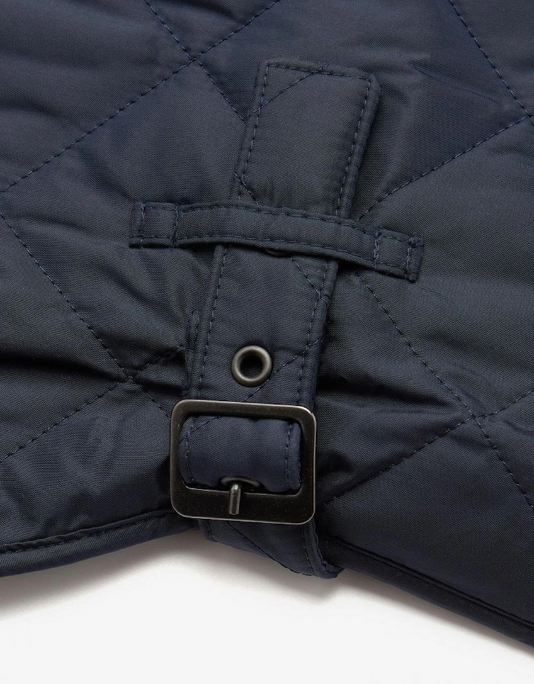 Navy Quilted Dog Coat