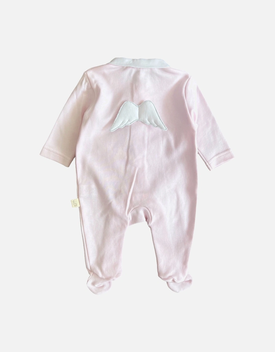 Pink Angel Wing Cotton Babygrow, 4 of 3
