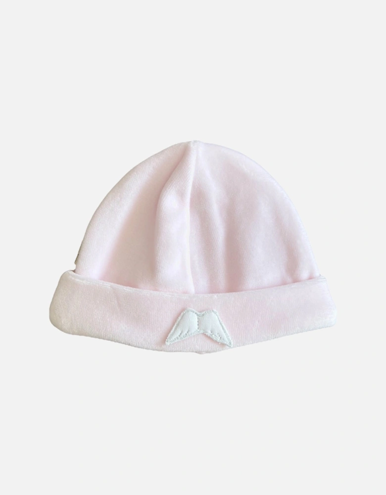 Pink Velour Angel Wing Hat
