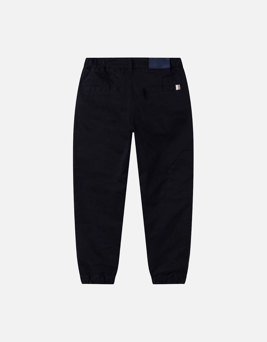 Black Denim Cargo Trousers