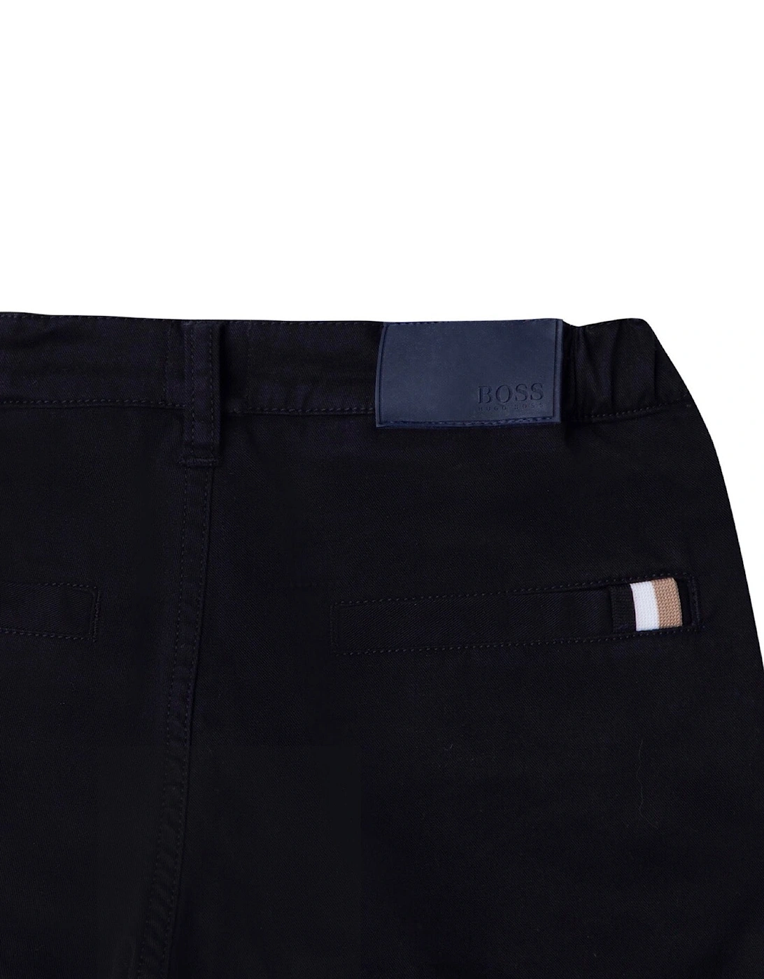 Black Denim Cargo Trousers