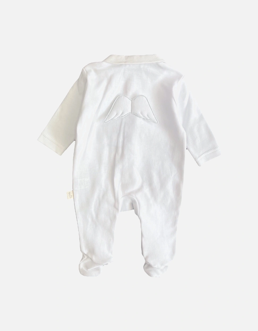 White Angel Wing Cotton Babygrow, 4 of 3