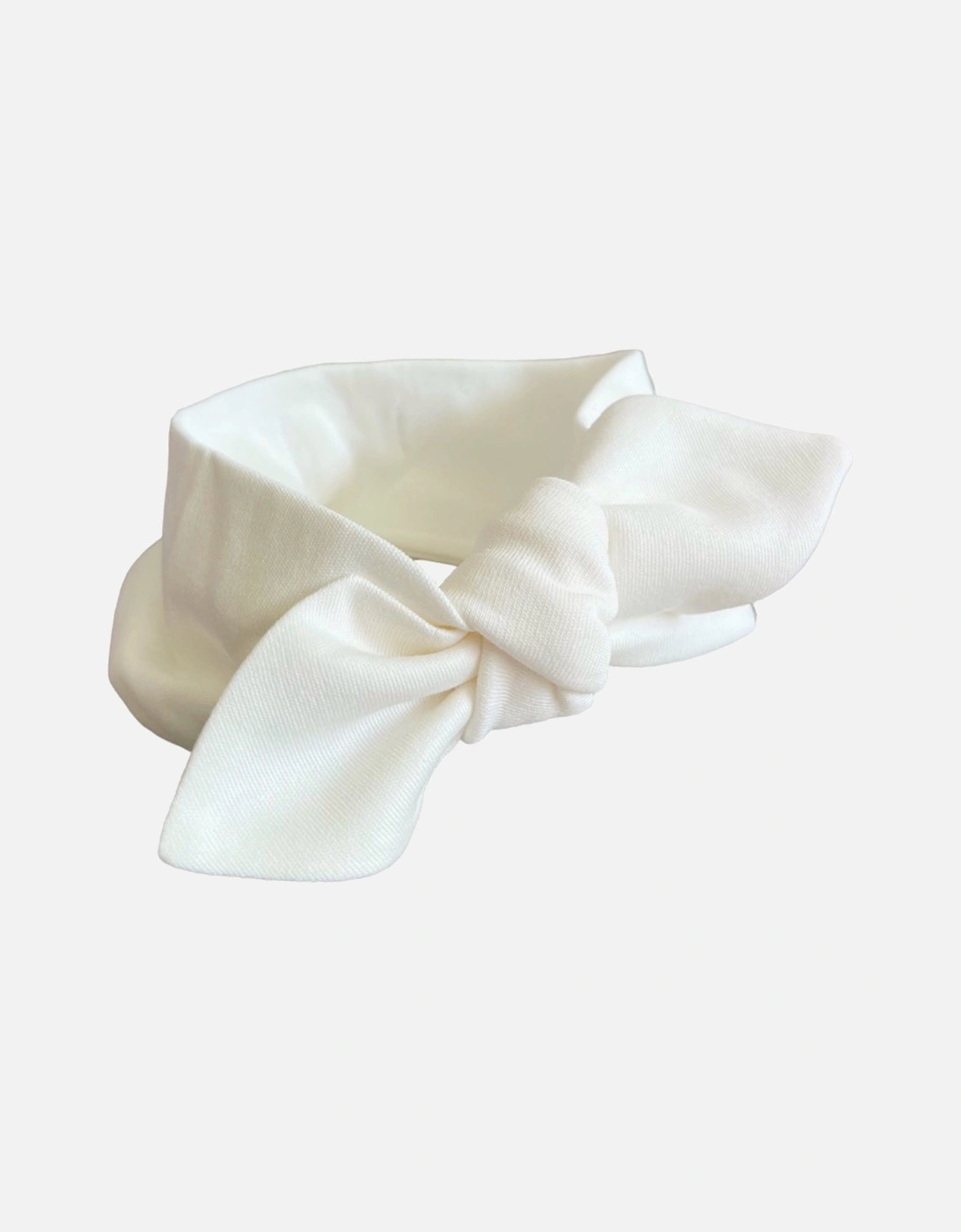Ivory Cotton Bow Headband