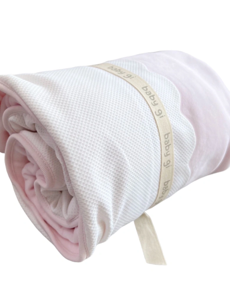 Pink Scallop Velour Blanket