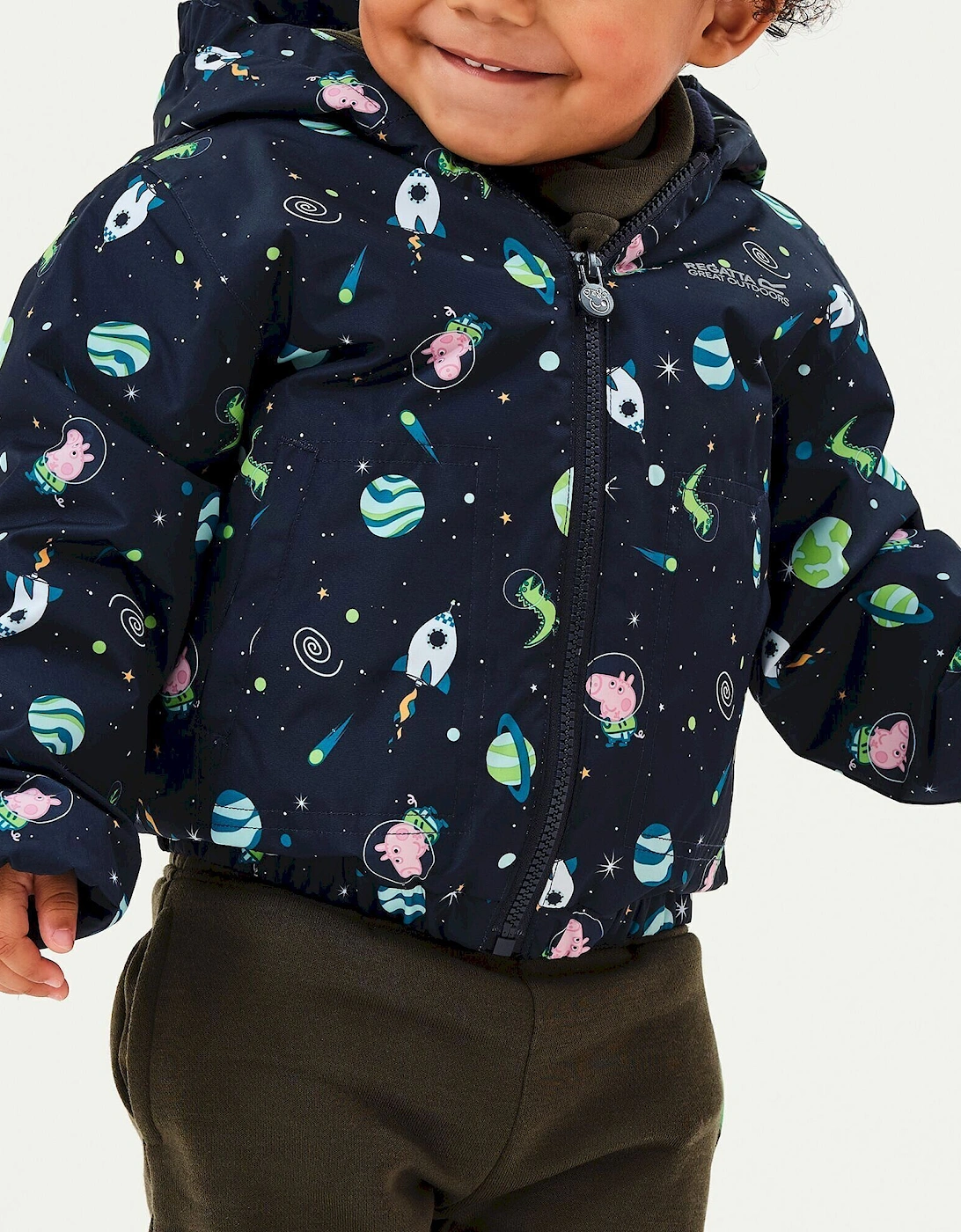 Childrens/Kids Muddy Puddle Cosmic Peppa Pig Padded Jacket