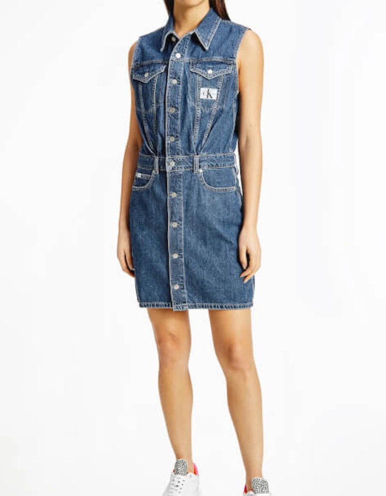Jeans Women's Sleeveless Dress - Denim Medium