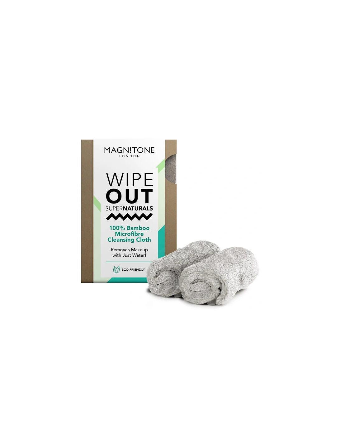 WipeOut SuperNatural Bamboo MicroFibre Cleansing Cloth 2 Pack - Grey, 2 of 1