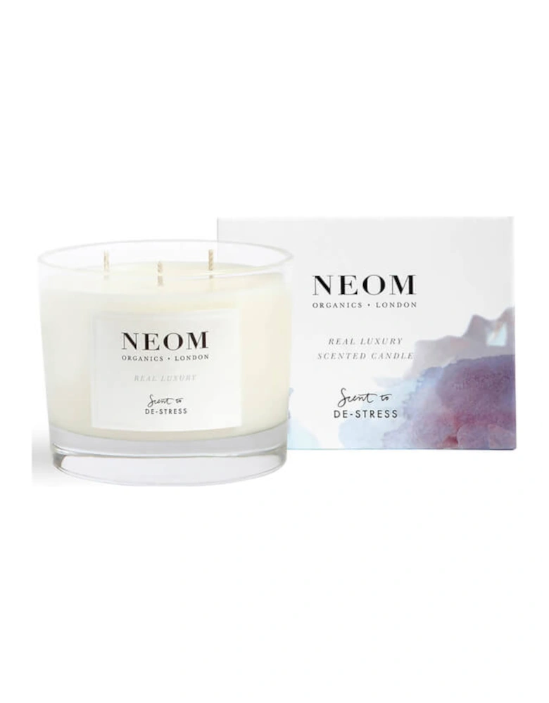 Real Luxury De-Stress Scented 3 Wick Candle - NEOM