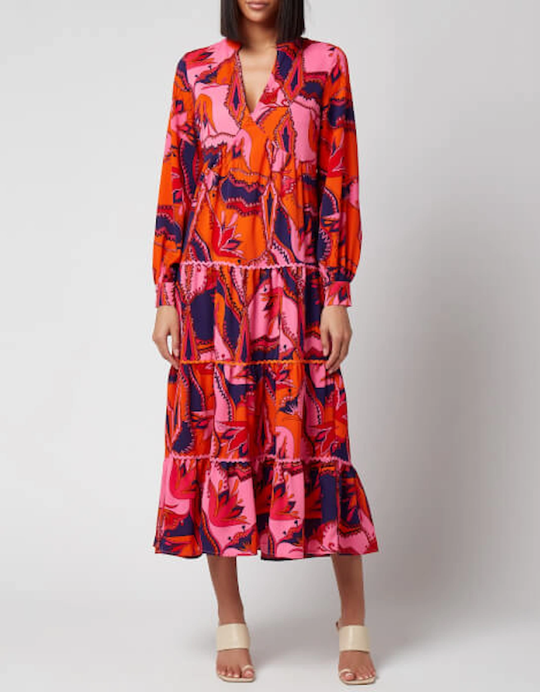Women's Mix Print Tiered Dress - Rosemary, 2 of 1