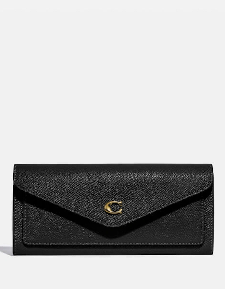 Women's Crossgrain Leather Soft Wallet - Li/Black
