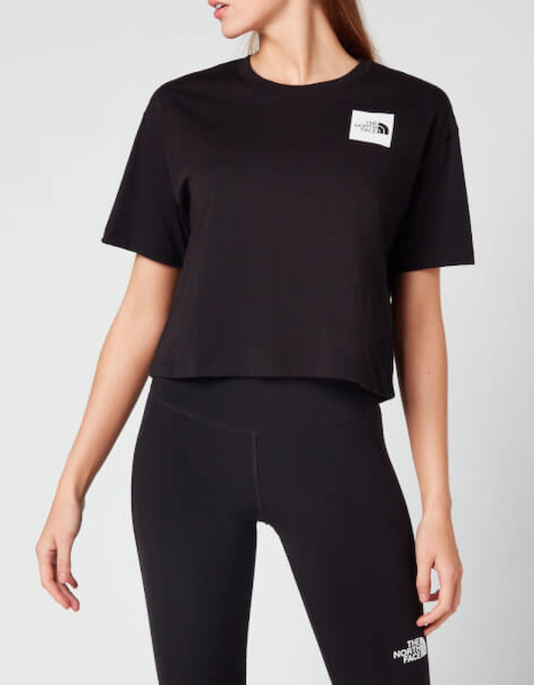 Women's Cropped Fine T-Shirt - Black