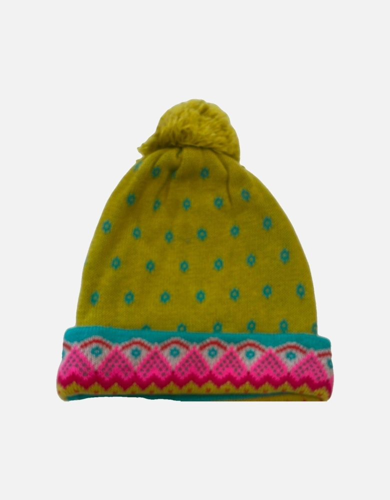 Girls Yellow Jacquard Hat
