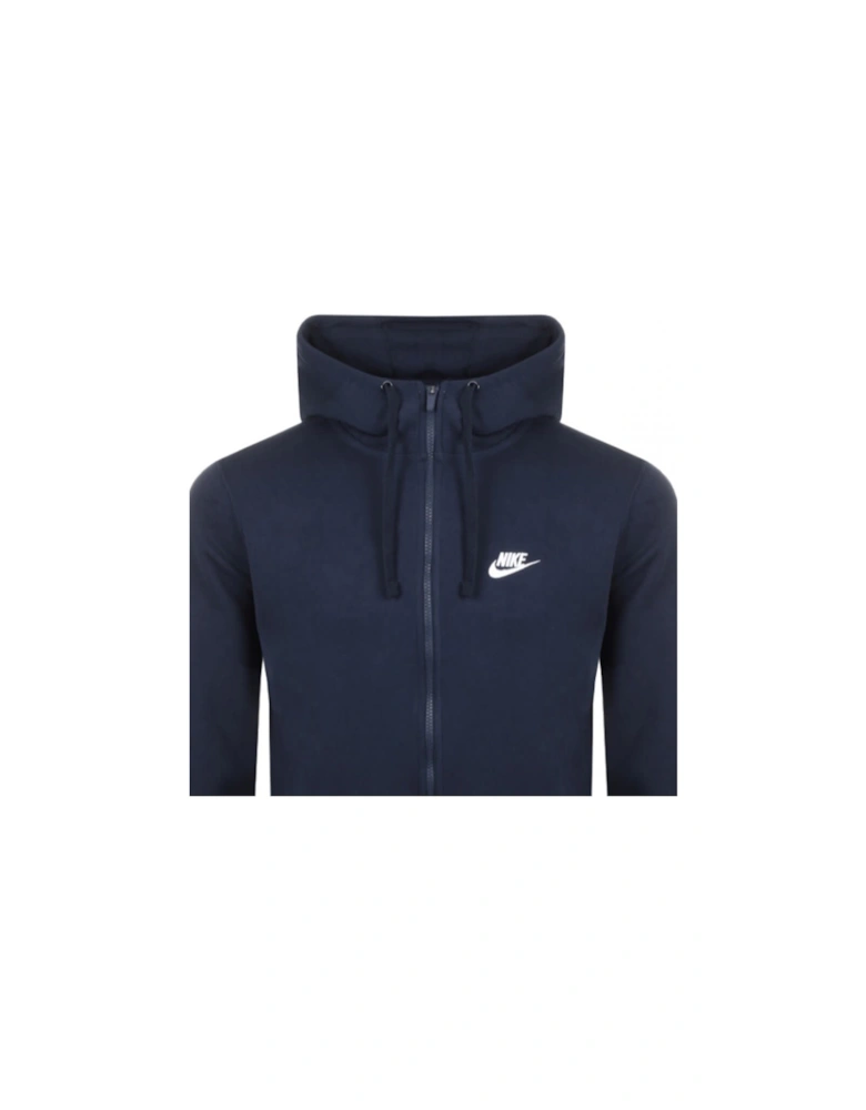 Full Zip Club Hoodie Navy