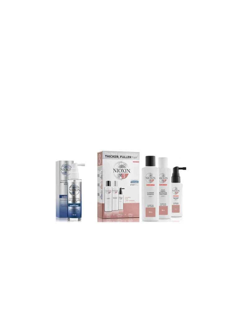 3-Part System 3 Trial Kit for Coloured Hair with Light Thinning Kit - NIOXIN