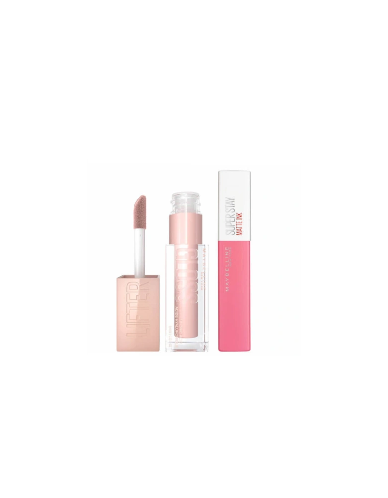 Lifter Gloss and Superstay Matte Ink Lipstick Bundle - 15 Lover - Maybelline