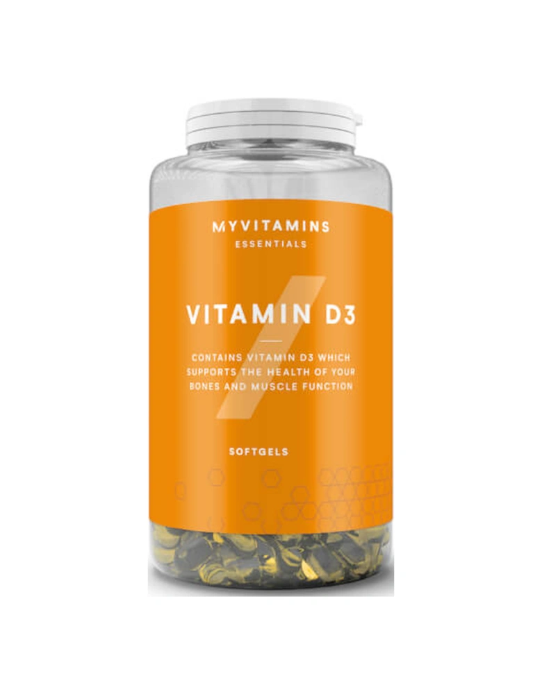 Vitamin D3, Unflavoured, Pot, 360's - - Vitamin D3 - 180 Caps - Vitamin D3, Unflavoured, Pot, 360's