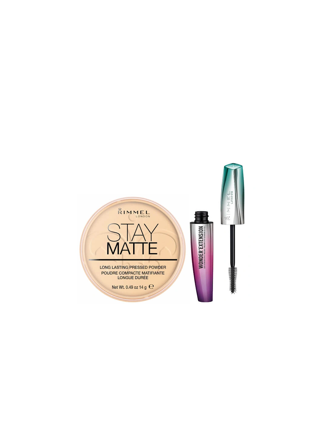 Stay Matte Pressed Powder and Wonder Extension Mascara Bundle, 2 of 1