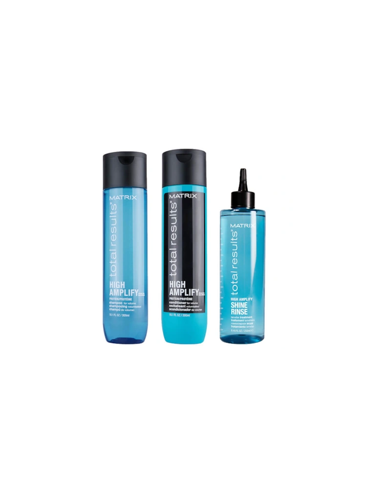 Total Results Volumising High Amplify Shampoo, Conditioner and Lamellar Treatment for Fine and Flat Hair