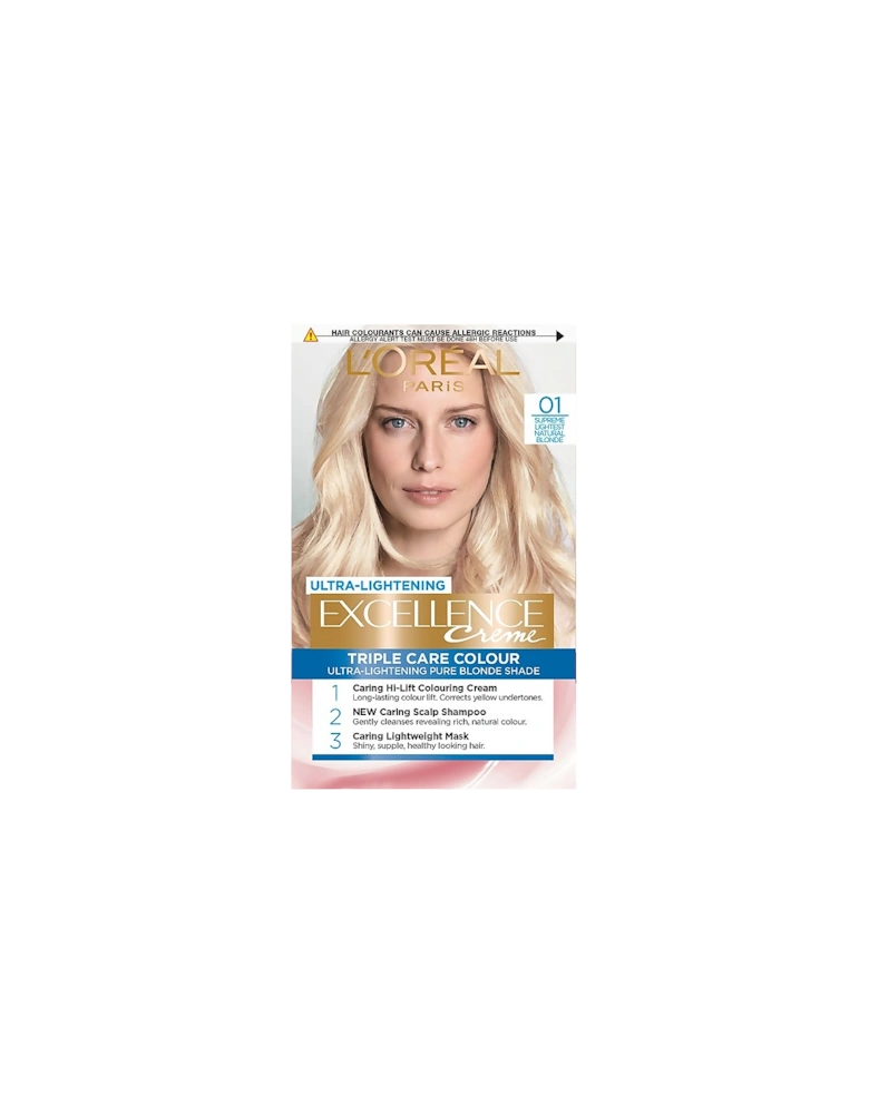 Paris Excellence Crème Permanent Hair Dye - 01 Lightest Natural Blonde