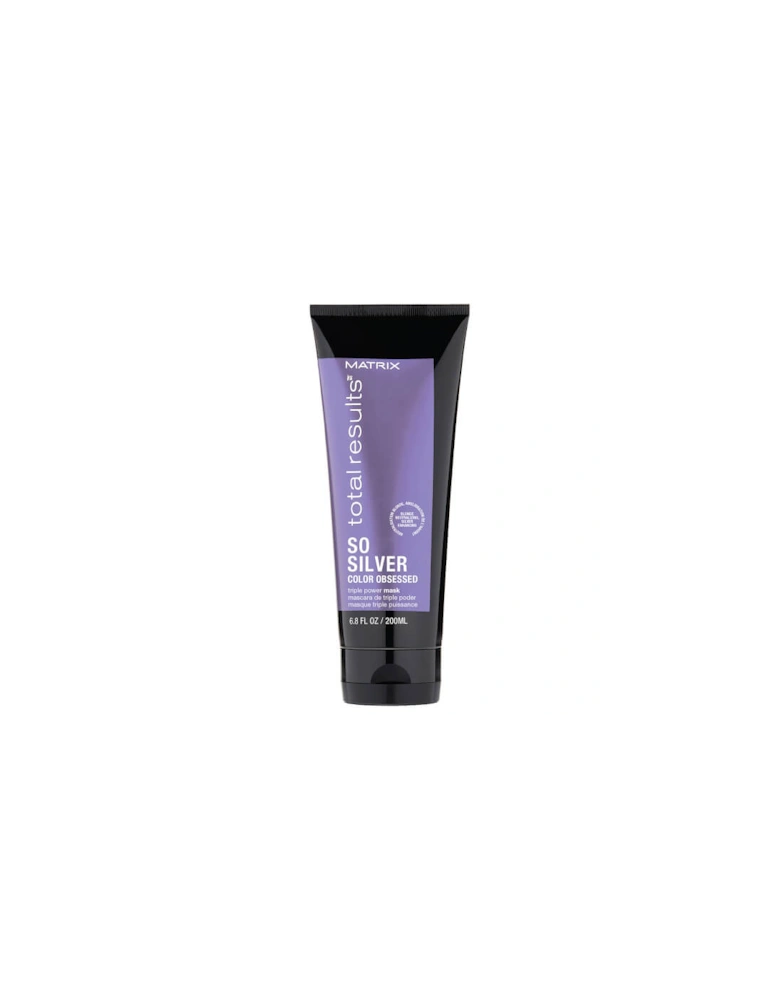 Total Results So Silver Purple Toning Hair Mask for Blonde, Silver and Grey Hair 200ml - Matrix