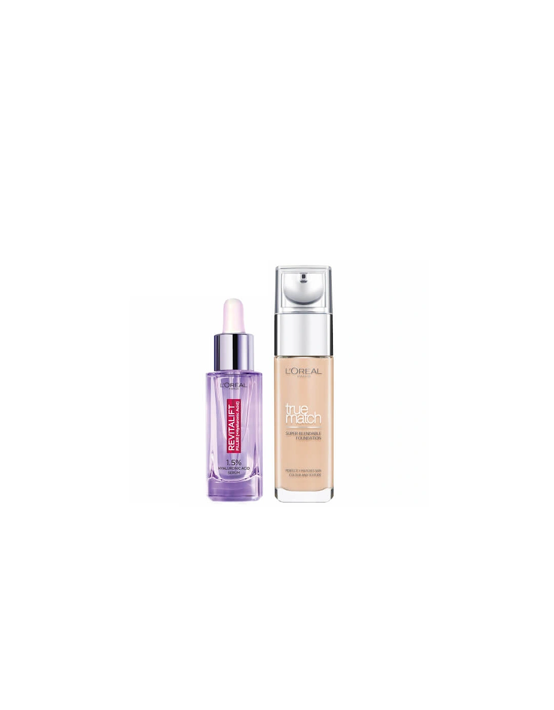 L’Oreal Paris Hyaluronic Acid Filler Serum and True Match Hyaluronic Acid Foundation Duo - 7W Golden Amber, 2 of 1