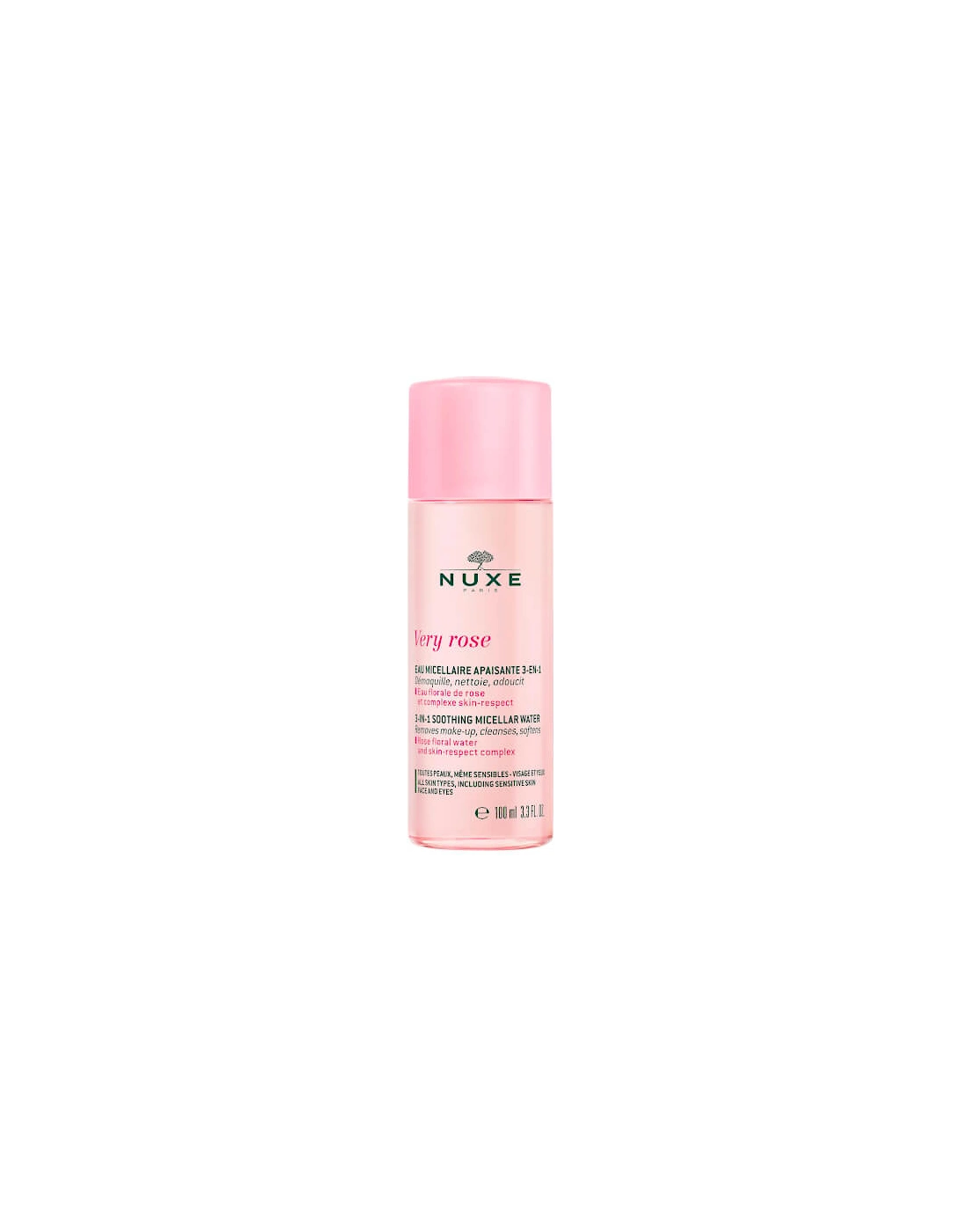 Travel Size Very Rose 3-in-1 Soothing Micellar Water 100ml - NUXE, 2 of 1