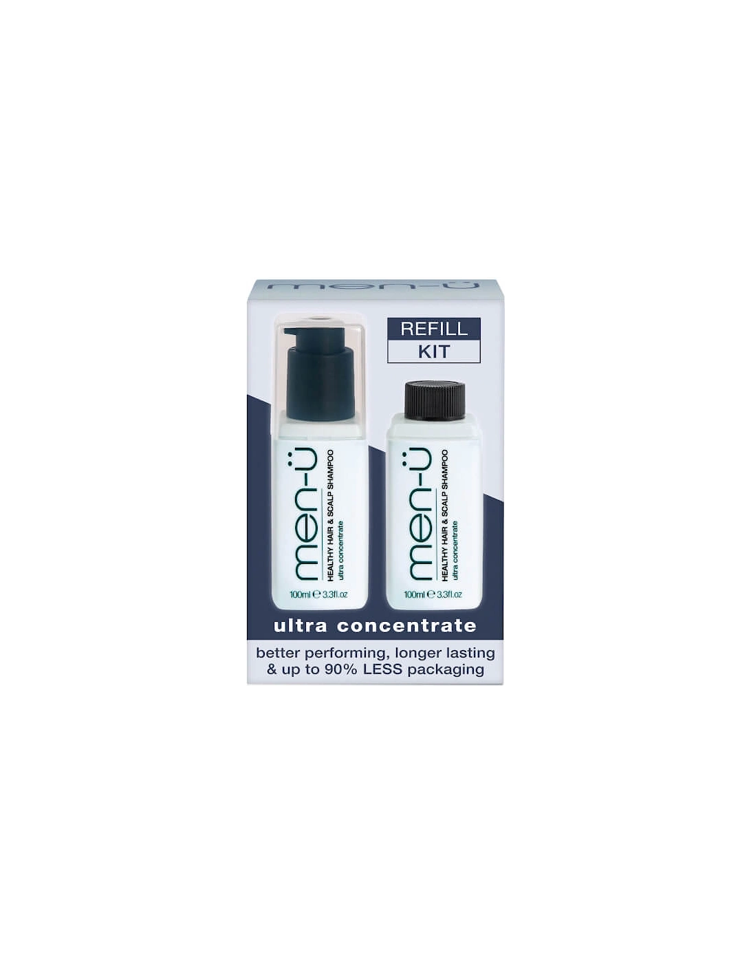 men-ü Healthy Hair & Scalp Shampoo Refill Kit 2 x 100ml - men-u, 2 of 1