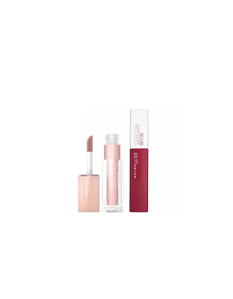 Lifter Gloss and Superstay Matte Ink Lipstick Bundle - 50 Voyager - Maybelline