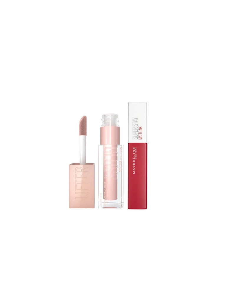 Lifter Gloss and Superstay Matte Ink Lipstick Bundle - 20 Pioneer - Maybelline
