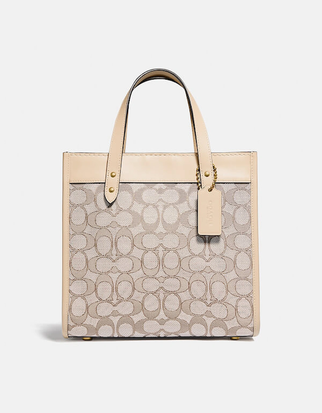 Women's Signature Jacquard Field Tote Bag 22 - Ivory, 2 of 1