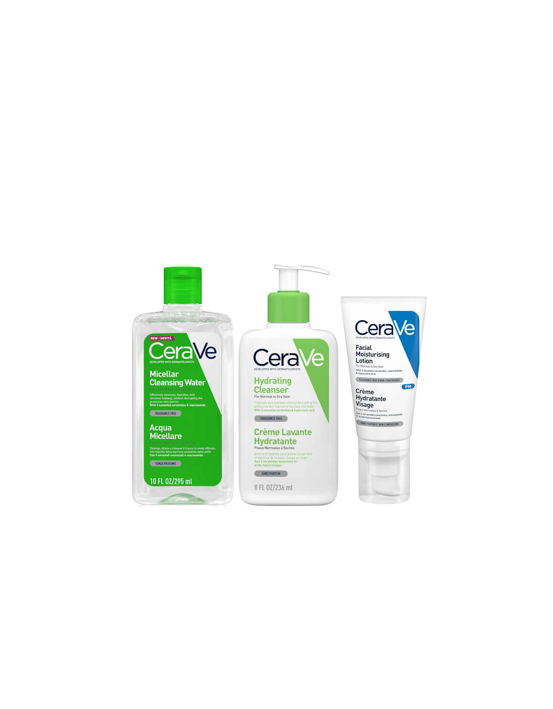 Hydrating 3 Step Double Cleanse and Moisturise Bundle - CeraVe, 2 of 1