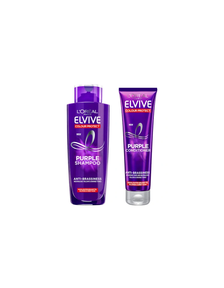 Paris Elvive Colour Protect Anti-Brassiness Purple Shampoo and Conditioner Set