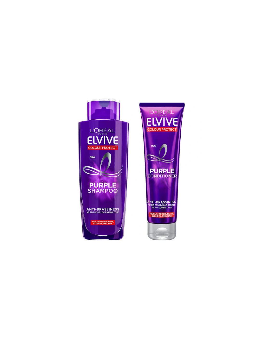 Paris Elvive Colour Protect Anti-Brassiness Purple Shampoo and Conditioner Set, 2 of 1