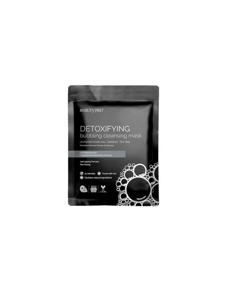 Detoxifying Foaming Cleansing Sheet Mask with Activated Charcoal - BeautyPro