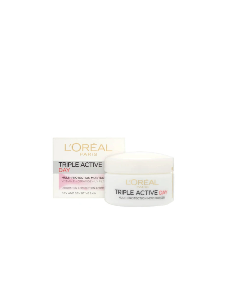 Paris Dermo Expertise Triple Active Day Multi-Protection Moisturiser - Dry / Sensitive Skin (50ml) - Paris - L'Oreal Triple Active Day Cream - Dry / Sensitive (50ml) - zrtzrt