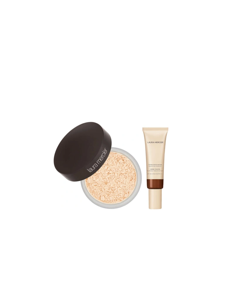 Translucent Loose Setting Powder and Tinted Moisturiser Duo - Cacao