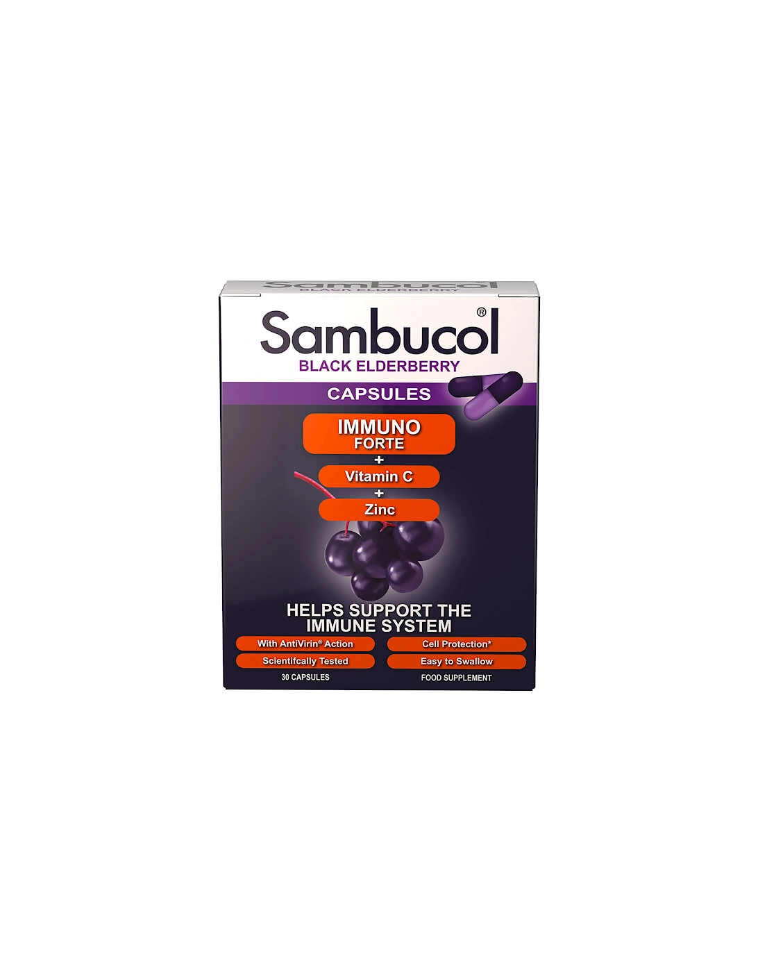Immuno Forte Capsules (30 Capsules) - Sambucol, 2 of 1
