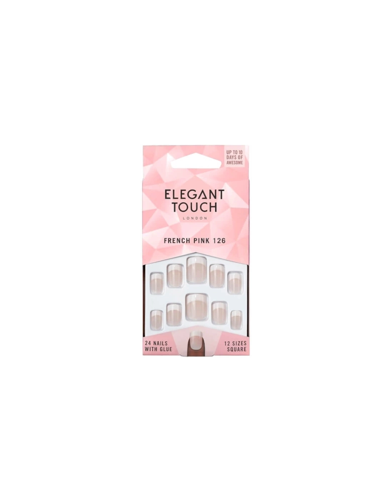 Natural French Nails - 126 (S) (Pink) - Elegant Touch