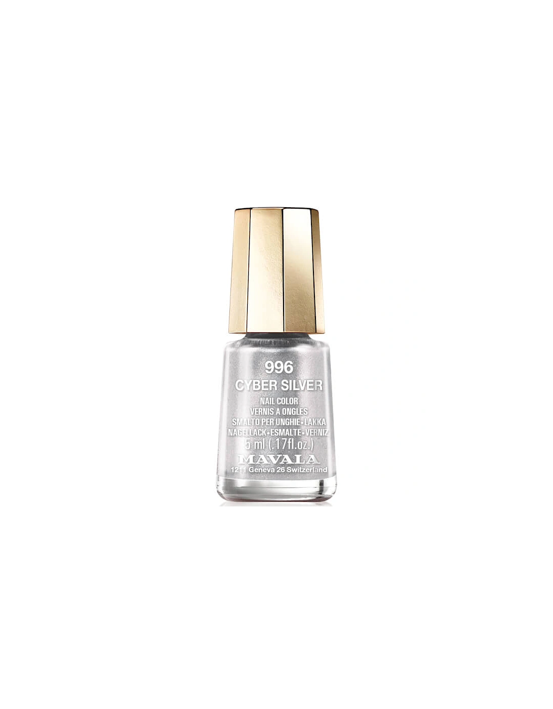 Cyber Chic Mini Colour Nail Varnish - Cyber Silver, 2 of 1