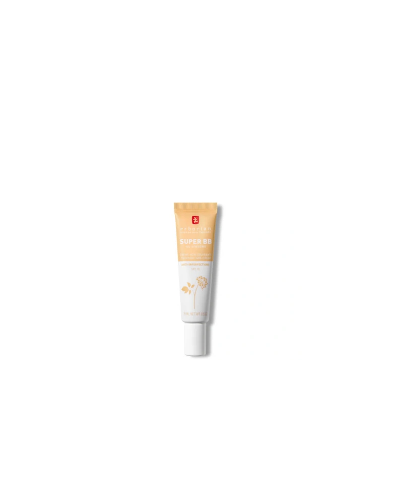Super BB Cream Nude - Full Coverage Anti-Blemish Tinted Moisturiser SPF20 Travel Size 15ml