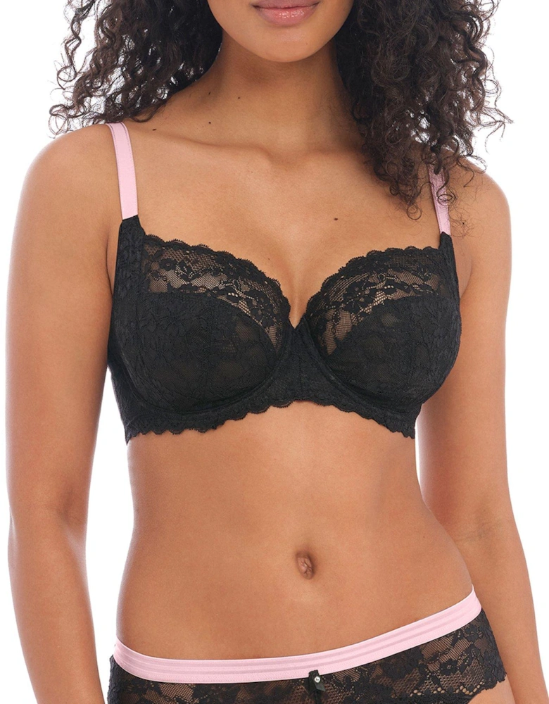 Underwired Side Support Bra - Black