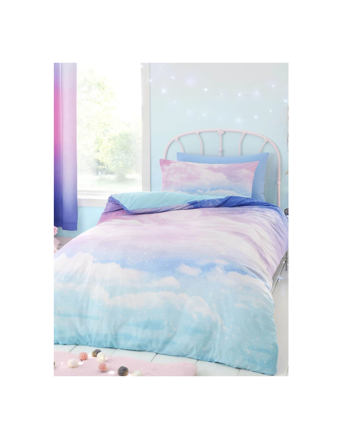 Ombre Rainbow Clouds Duvet Cover Set - Multi, 2 of 1
