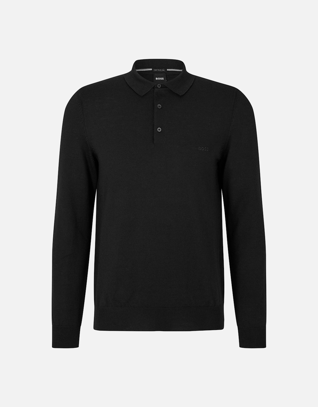 Boss Black Bono-l Long Sleeved Polo Shirt Black, 4 of 3