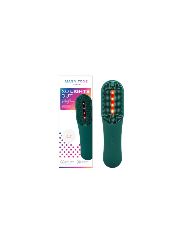 XO Lights Out Tri-Colour LED Micro-Sonic Silicone Cleansing Brush