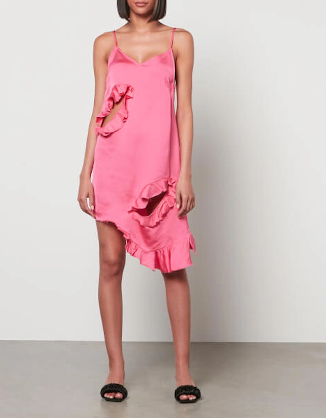 Marques Almeida Women's Slip Dress With Flounces - Pink - Marques Almeida - Home - Marques Almeida Women's Slip Dress With Flounces - Pink, 3 of 2