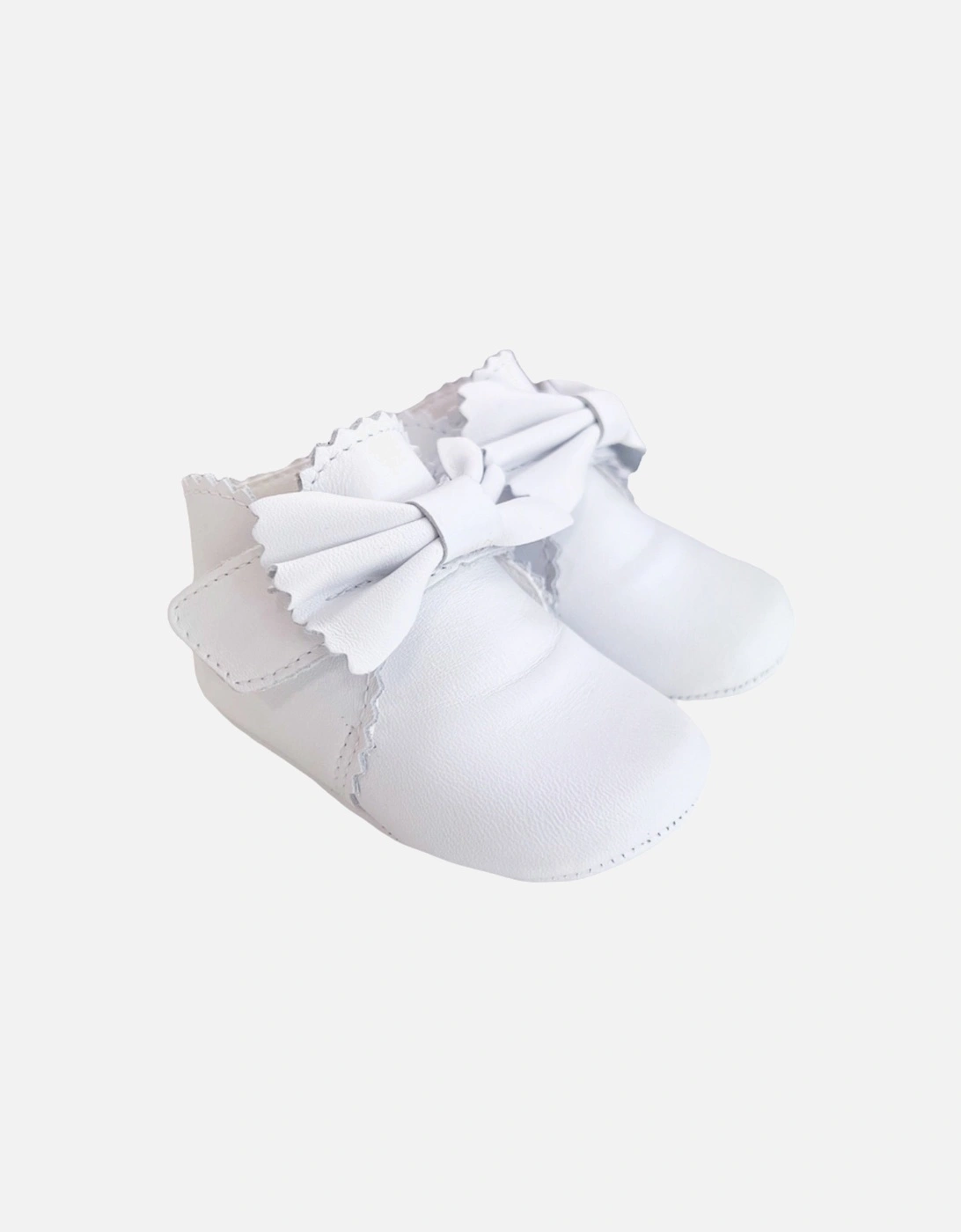 White Amelia Leather Soft Sole Booties, 3 of 2